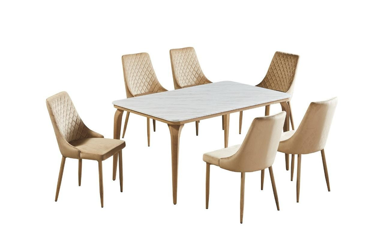 سفرة طعام بسطح رخامي وقواعد حديدية متينة ?️