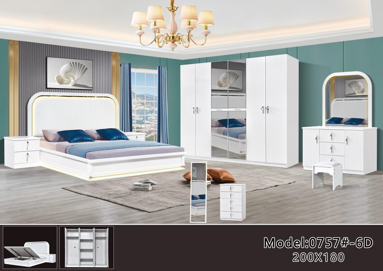 غرفه نوم متكاملة 8 قطع كود (0757)