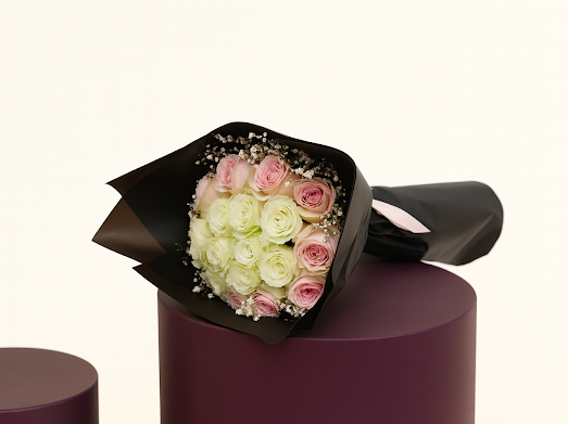 بوكيه جوري وايت + بينك