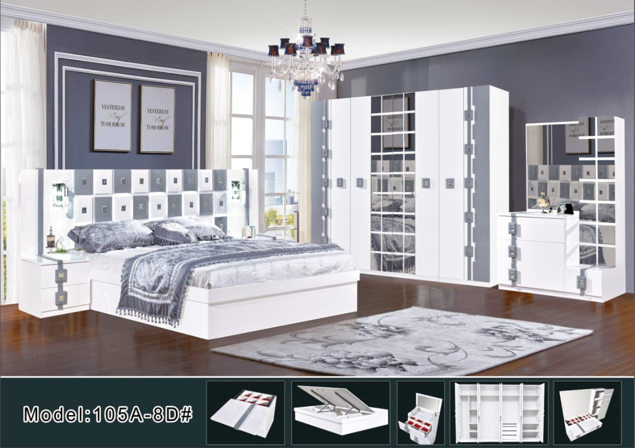 غرف نوم مودرن متكاملة 7 قطع كود (105)