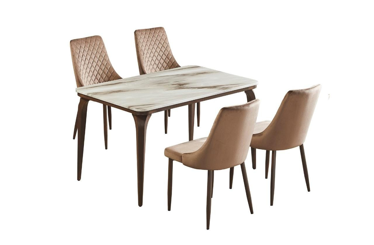 سفرة طعام بسطح رخامي وقواعد حديدية متينة ?️