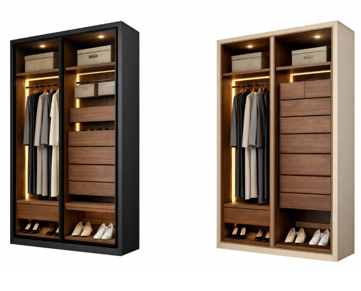 دولاب مودرن بزجاج سحاب تفصيل على حسب المقاس يباع بالمتر المربع