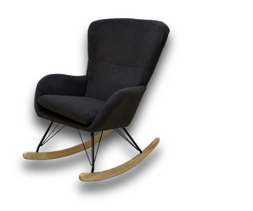 كرسي هزاز مريح بتصميم عصري – لون اسود