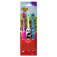 فرشاة أسنان كولجيت للأطفال لعمر 2+ سنوات ، 3 قطع