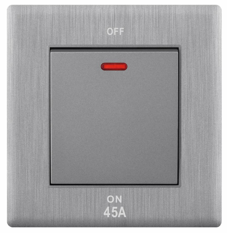 مفتاح مكيف لون رمادي بيانو