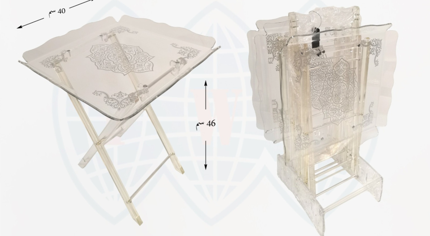 طاولة تقديم أكريليك قابلة للطي – بتصميم فاخر