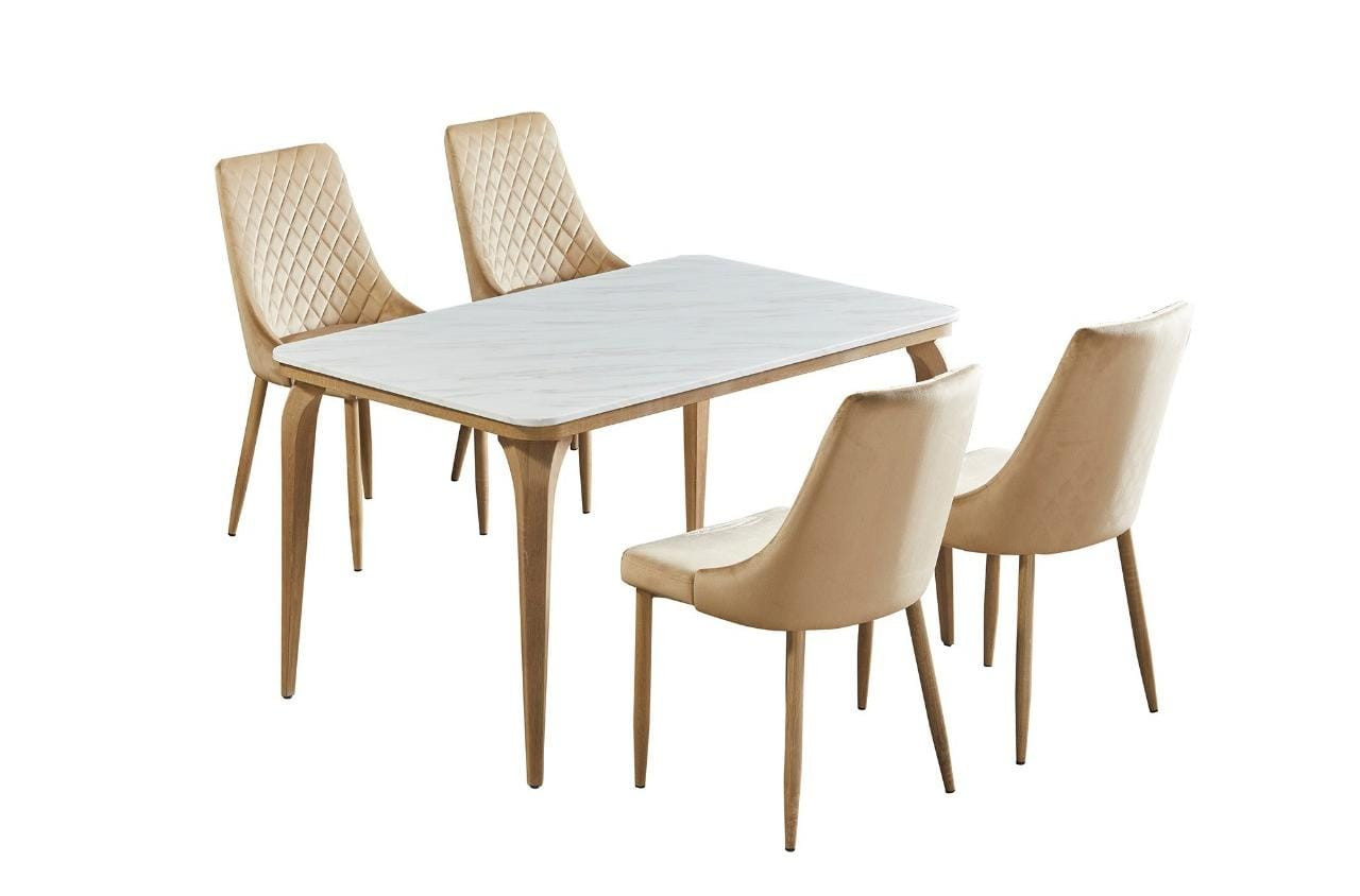 سفره طعام 4 أشخاص سطح رخام و قواعد متينه مصنوعه من الحديد الطلب