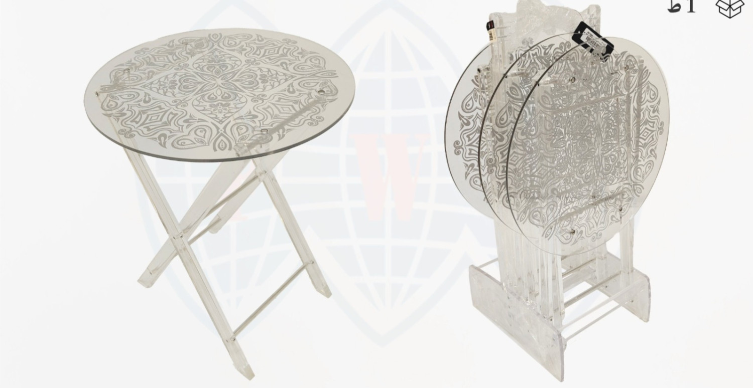 طاولة تقديم أكريليك قابلة للطي – بتصميم فاخر