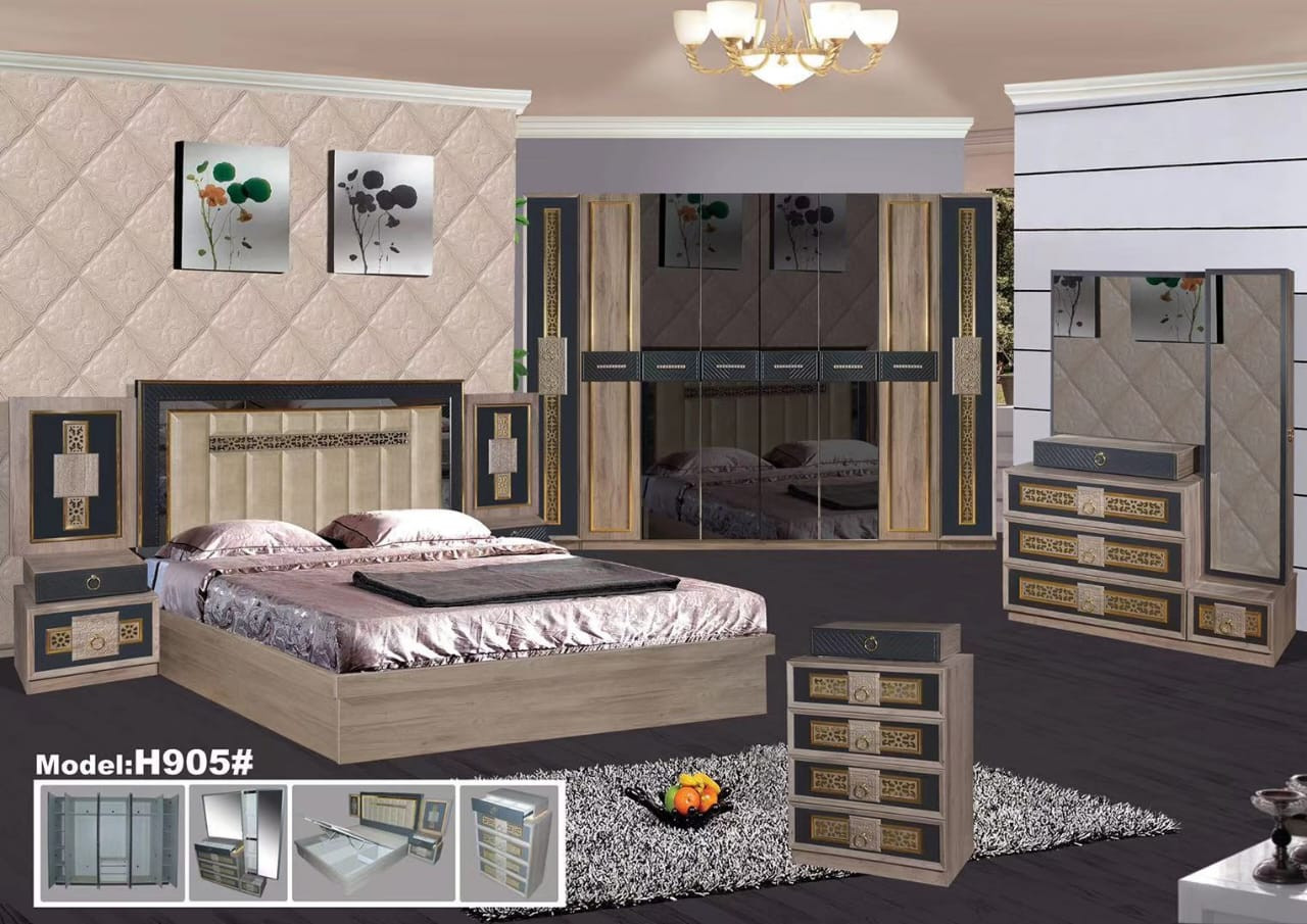 غرف نوم مودرن متكاملة 7 قطع كود (905)