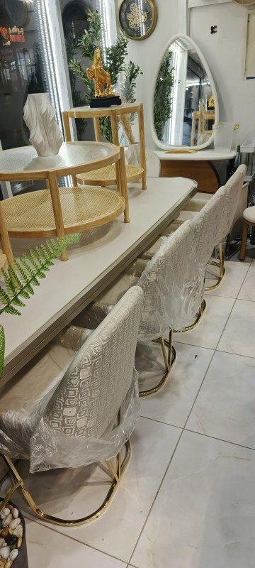 سفره طعام ديفا تركي خشب فخم كراسي ذهبي