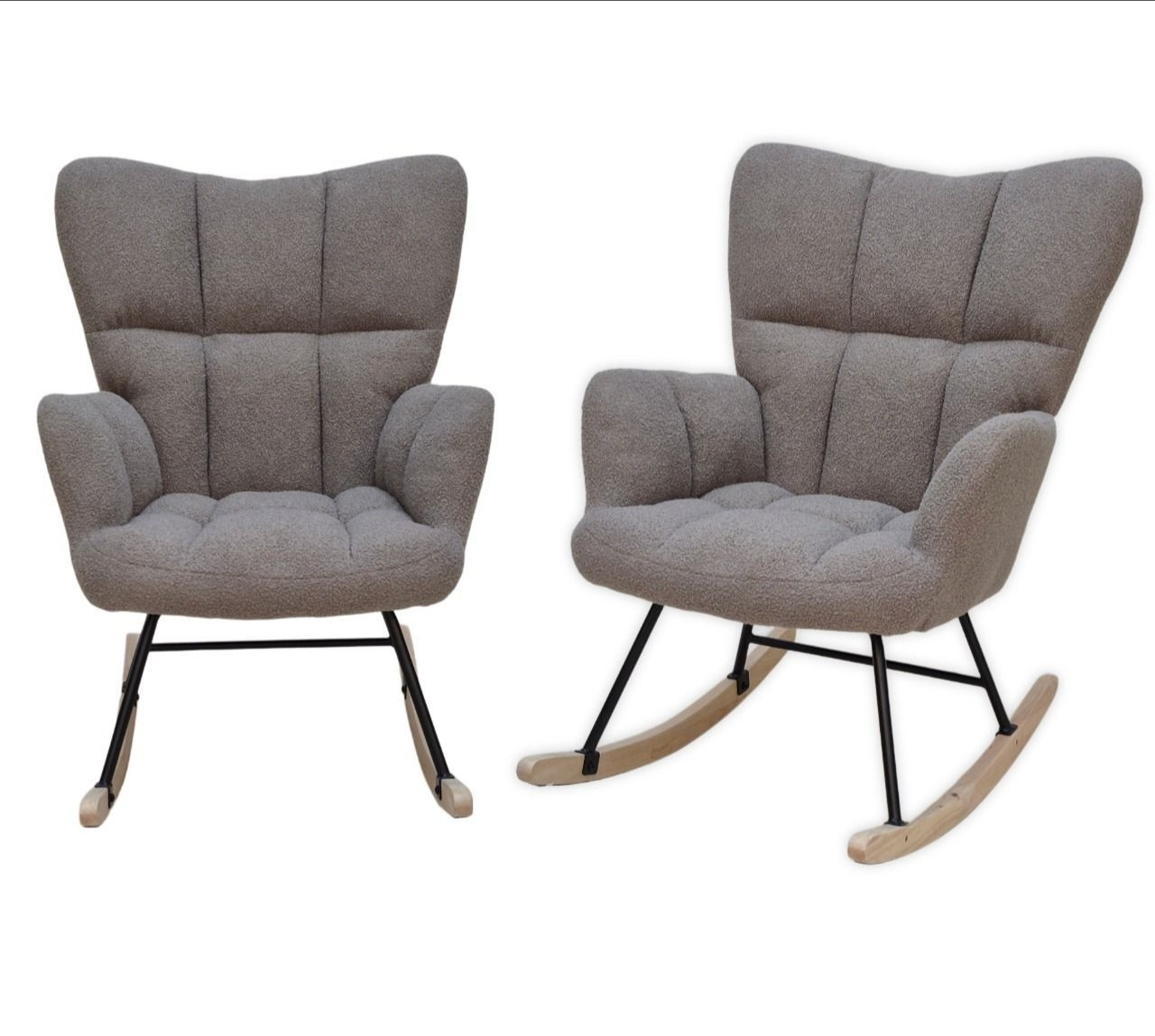 كرسي هزاز مريح بتصميم عصري – لون بني فاتح