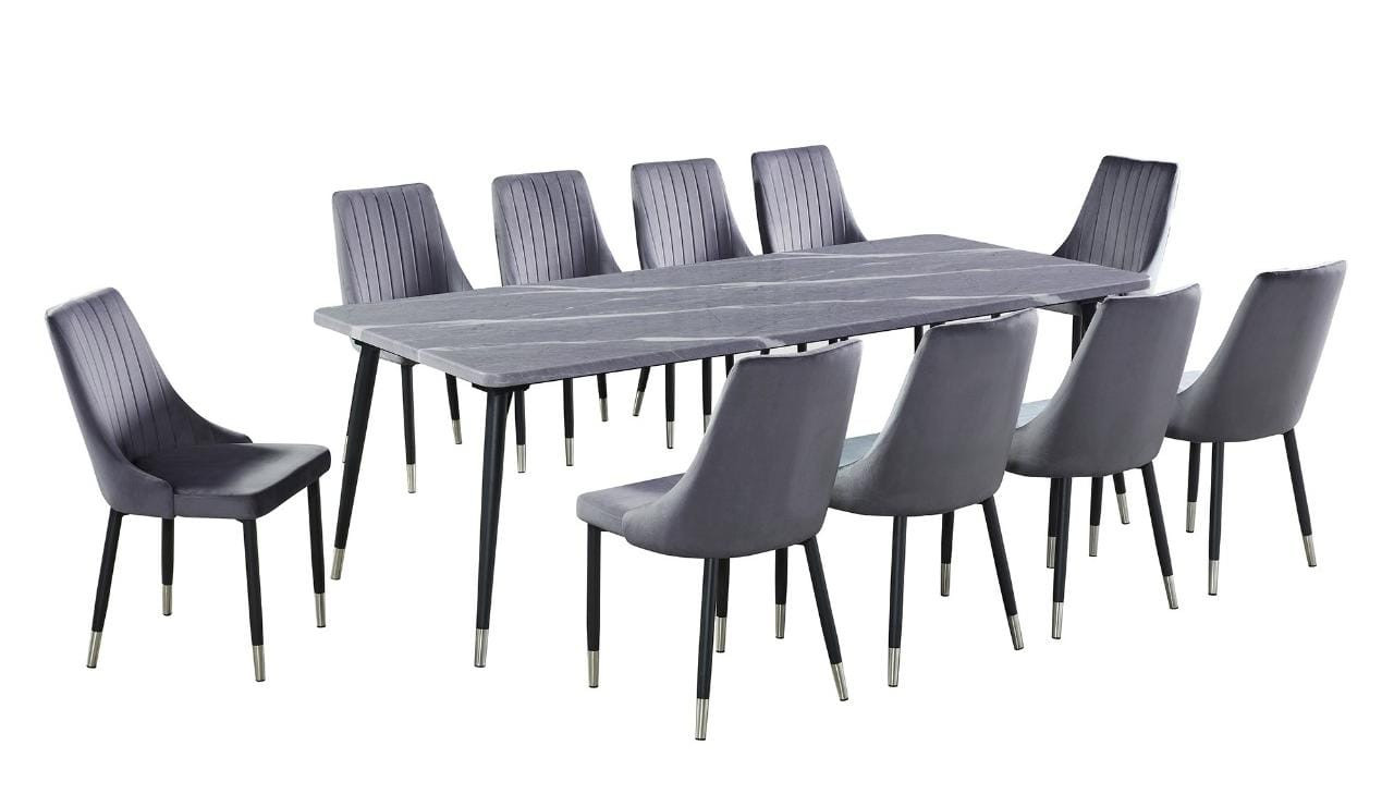 سفرة طعام 10 أشخاص  بسطح رخامي وقواعد حديدية متينة ?️