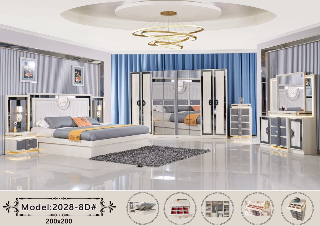 غرف نوم مودرن متكاملة 7 قطع كود (2028)