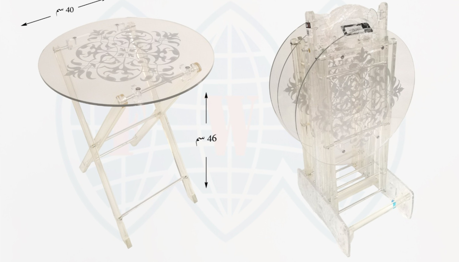 طاولة تقديم أكريليك قابلة للطي – بتصميم فاخر